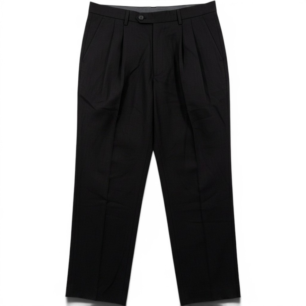 Todd Snyder Trousers Mens 32x32 Black 100% Linen Double Pleated Straight Pants